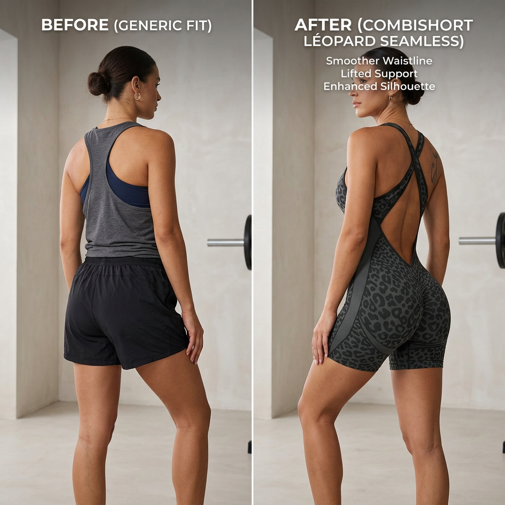 Combishort Léopard Seamless